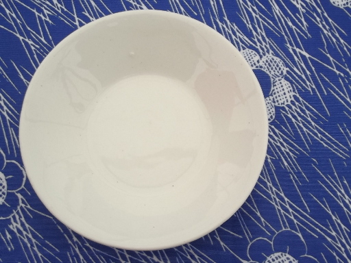 10 vintage white ironstone bowls, plain simple Homer Laughlin farmhouse china