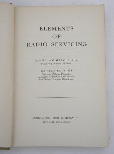1940s illustrated vacuum tube vintage technical book on radio servicing&repair