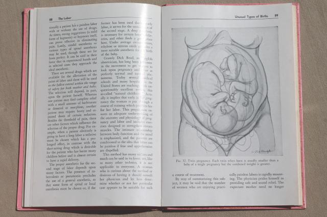 1950s vintage book for mothers to be, very dated doctor's advice pregnancy pregnant women