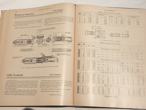 1953 SAE automotive engineering & technical handbook, drawings/data