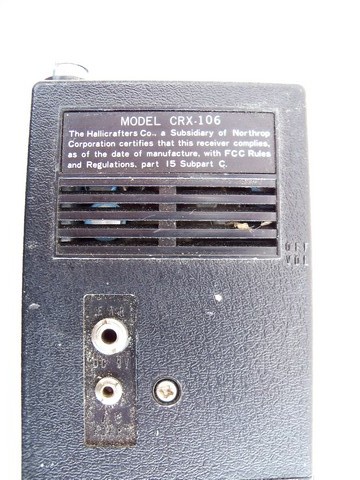 1960s Hallicrafters CRX-106 portamon handheld AM transistor radio receiver