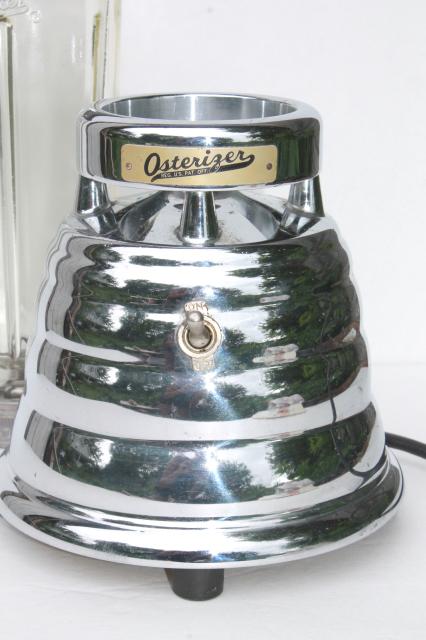 1960s vintage chrome beehive blender, Oster Osterizer w/ powerful single speed motor