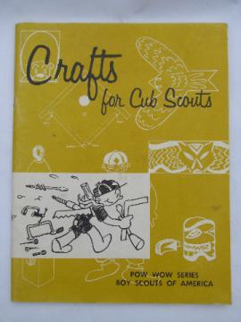 1963 Crafts for Cub Scouts book, 78 pg vintage Boy Scout craft booklet