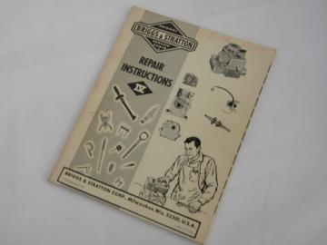 1970s Briggs & Stratton small engine repair instruction manual
