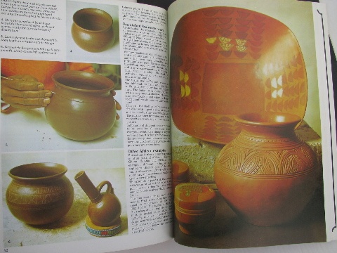 1970s craft books lot, hand-thrown pottery, ceramics how-to