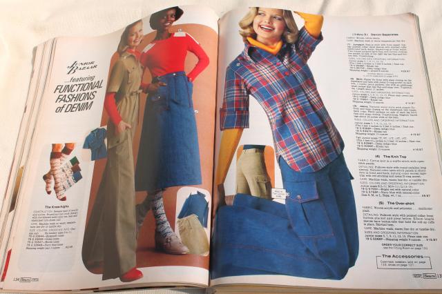 1970s vintage Sears catalog Fall Winter big book, retro fashion, home decor, tools