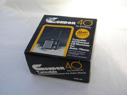 1970s vintage Condor/Randix 40 channel CB receiver w/original box