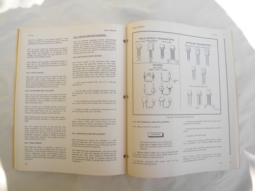 1971 industrial HP oscilloscope 1202A/B operating & service manual
