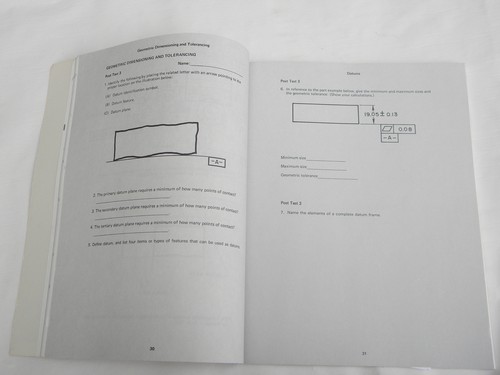 1980s engineer/draftsmen workbook geometric dimensioning/tolerancing