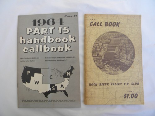 2 mid-century amateur radio transceiver operator call sign hand books