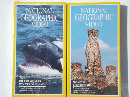 20 VHS tapes, National Geographic video tapes lot, many still sealed
