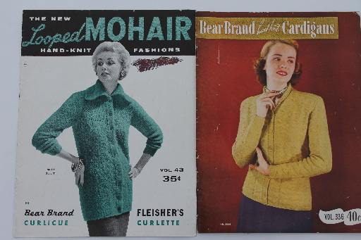 50s 60s vintage knitting magazines pattern booklets, ladies sweaters & suits