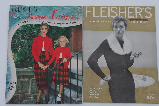 50s 60s vintage knitting magazines pattern booklets, ladies sweaters & suits