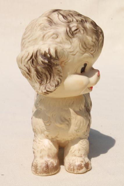 50s vintage Ruth Newton Sun Rubber squeak toy puppy dog w/ working squeaker