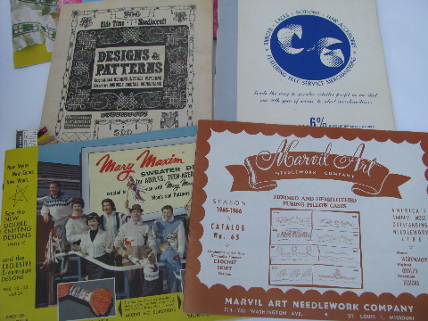 60s -70s vintage LeeWards craft & needlework catalogs lot, retro kits & designs