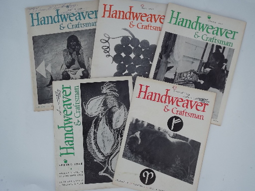 60s vintage hand weaving  weavers loom magazines lot, Handweaver etc.