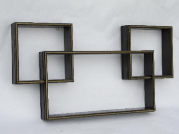 60s vintage mod cubes modular shadow box shelves for retro wall art