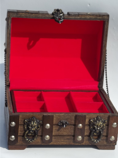 60s vintage treasure trunk pirate chest jewelry box for gold and jewels