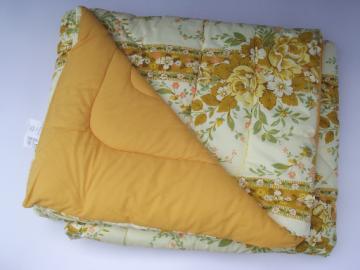 70s retro Beacon flower print comforter bedspread, mint in package