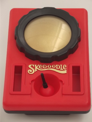 70s Skedoodle drawing toy in box, retro vintage Hasbro etch-a-sketch