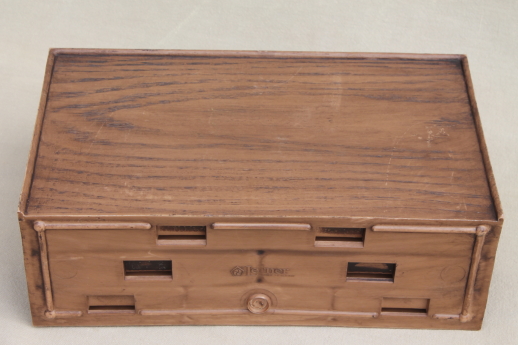 70s vintage burwood style plastic faux carved wood desk stationery paper organizer letter rack