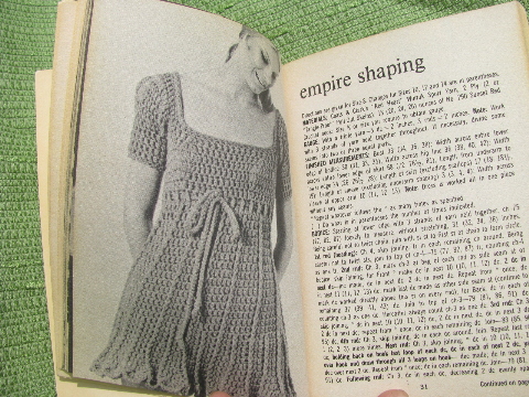 70s vintage high fashion crochet, bikini, tops, pantsuit patterns