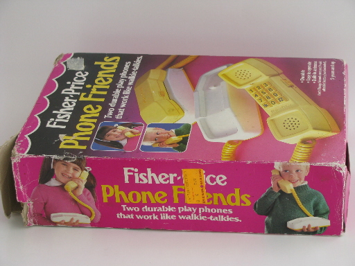 80s vintage Phone Friends Fisher-Price working toy intercom phones in box