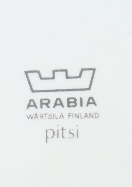 Arabia - Finland Pitsi white on white pattern mod dinnerware, huge serving platter