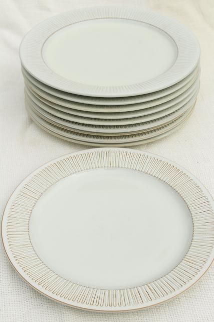 Cleopatra Fris Holland pottery, mod vintage ceramic dinner plates set of 10