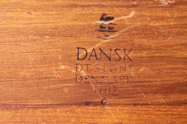Dansk Denmark danish modern staved teak wood salad bowl, 60s vintage Quistgaard design