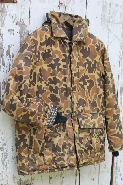 Stearns floatation jacket, brown camo camouflage duck hunting fishing float coat, mens large