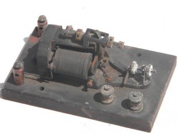 Antique early radio vintage telegraph sounder key for morse code