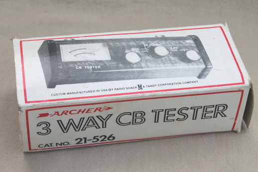 Archer CB radio tester 21-526, 3 way  SWR signal strength meter for CB or shortwave radios