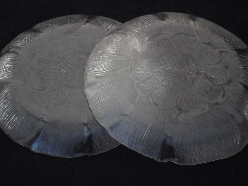 Arcoroc - France  Canterbury pattern glass dinner / luncheon plates, set of 12