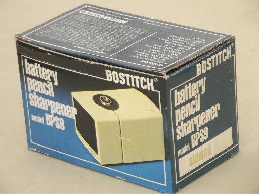 Battery powered Bostitch pencil sharpener, retro 70s - 80s vintage