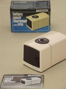 Battery powered Bostitch pencil sharpener, retro 70s - 80s vintage