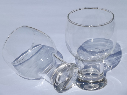 Beer glasses set of 8, vintage new old stock, safety rim glassware