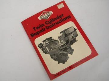 Briggs&Stratton twin cylinder small engine repair instruction manual 1986