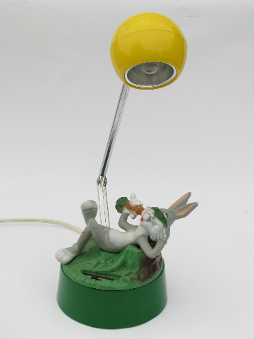 Bugs Bunny playing it cool, retro vintage desk lamp