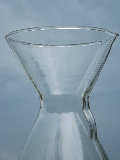 Chemex coffee maker glass beaker carafe bottle, retro 60s vintage
