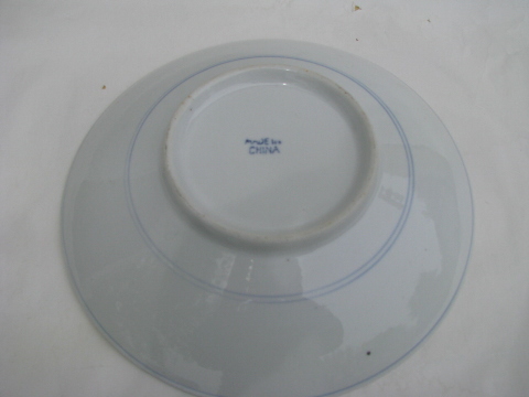 Chinese blue & white porcelain, china platter, large round bowl
