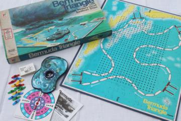 Complete 70s vintage Bermuda Triangle Milton Bradley board game
