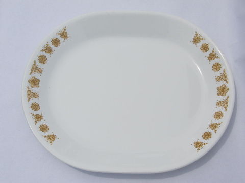 Corelle butterfly gold glass dishes for 8, retro yellow-gold butterflies
