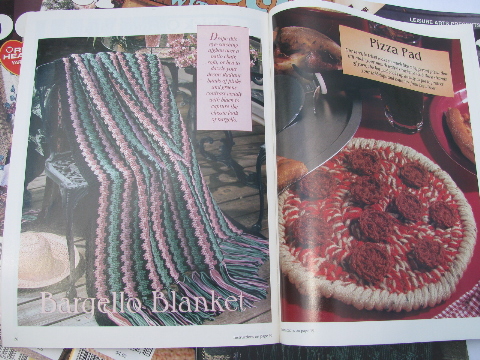 Crochet With Red Heart yarn magazines, lot vintage patterns back issues
