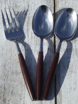 Danish mod Hearthside stainless  serving fork & spoons, vintage flatware