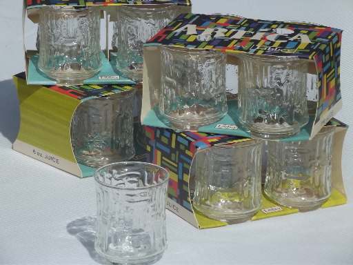Danish mod vintage Libbey glasses mint in box set Artica glassware for 12