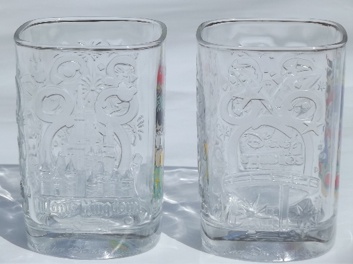 Disney Mickey Mouse collectible McDonald's glasses from 2000, set of 4