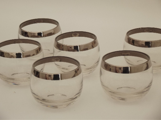 Dorothy Thorpe mid-century modern vintage mod  silver band glasses, roly-poly shape