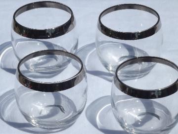 Dorothy Thorpe mid-century modern vintage mod silver band roly-poly glasses