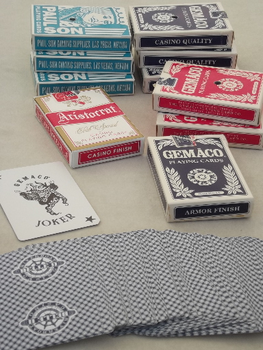 Drilled casino playing cards lot, Ho-Chunk etc.